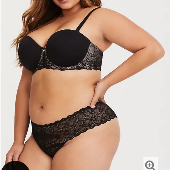 Torrid Black Lace Microfiber Multiway Bra 40DD (E) - Picture 12 of 16